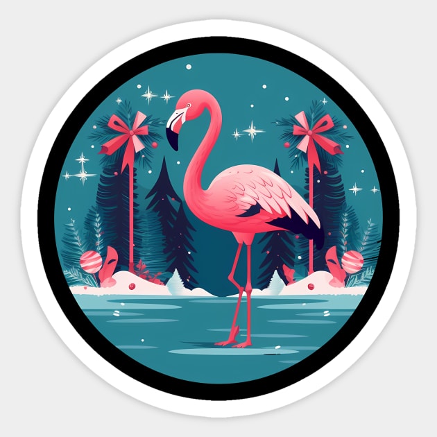 Flamingo Flock Sunset, Love Flamingos Sticker by dukito